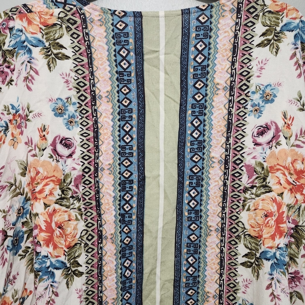 Angie Multicolor Patterned Kimono - Picture 5 of 5